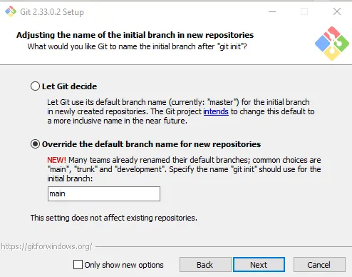 Git Install Options